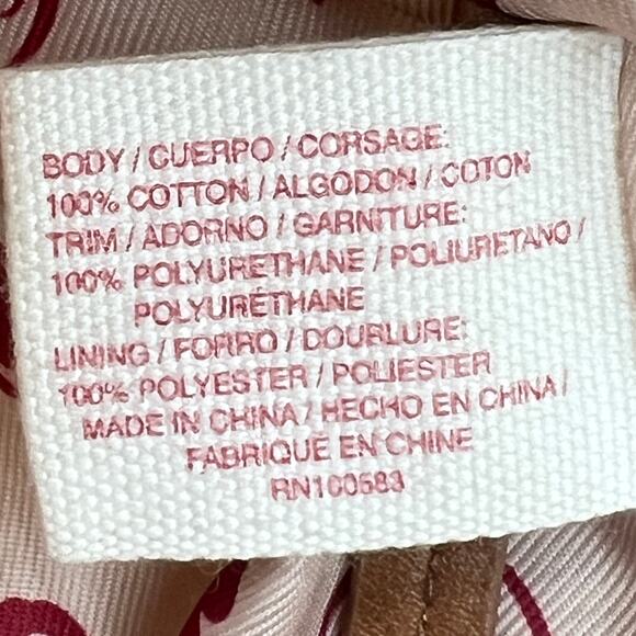 Lucky Brand Aztec Print Southwest Red and Cream Large Cotton Tote Shoulder Purse - Picture 8 of 12